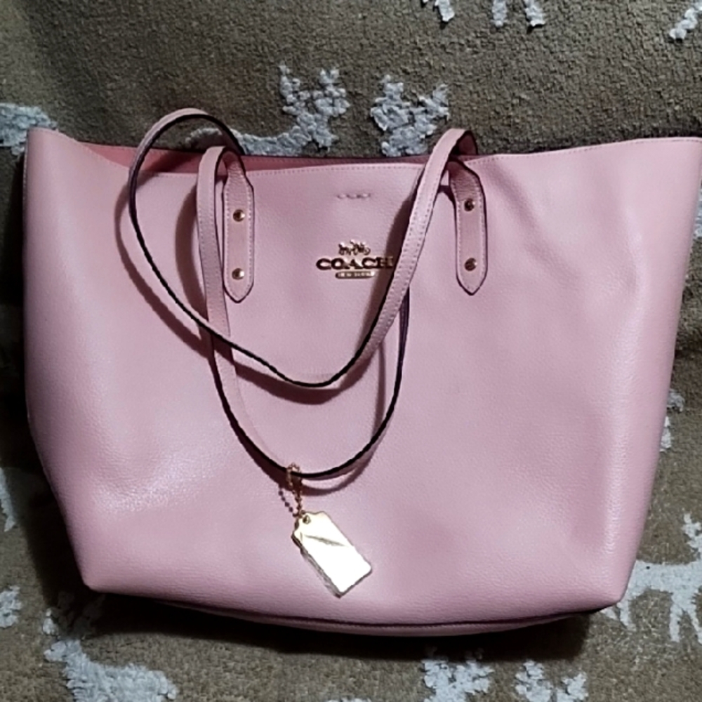 Coach Pink Leather Carry all